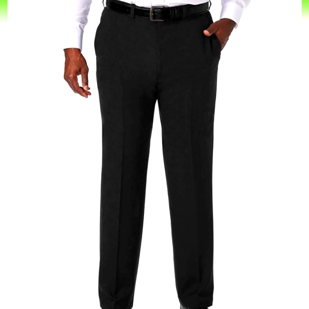 Haggar Classic Fit Cool 18 Black Dress pants Black Size 36-32
